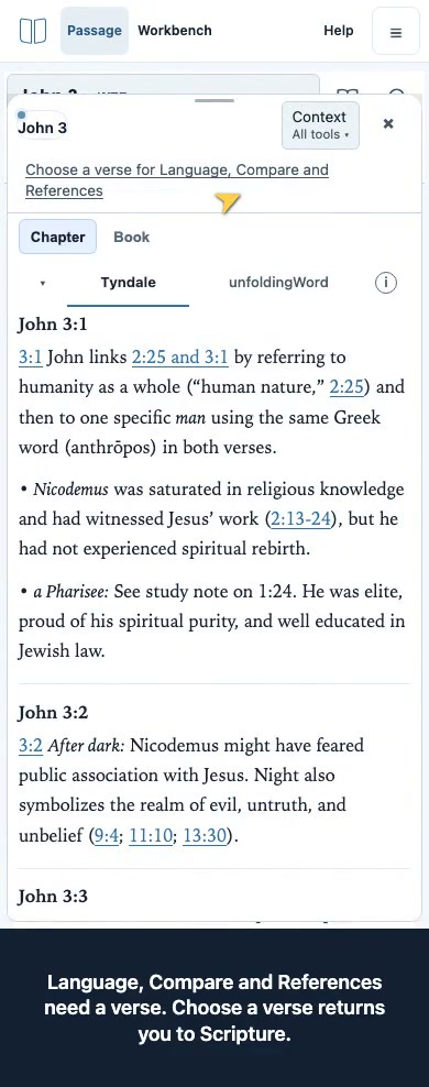 Preview: study a passage on your phone