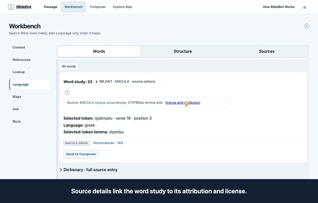 Preview: investigate source-language words